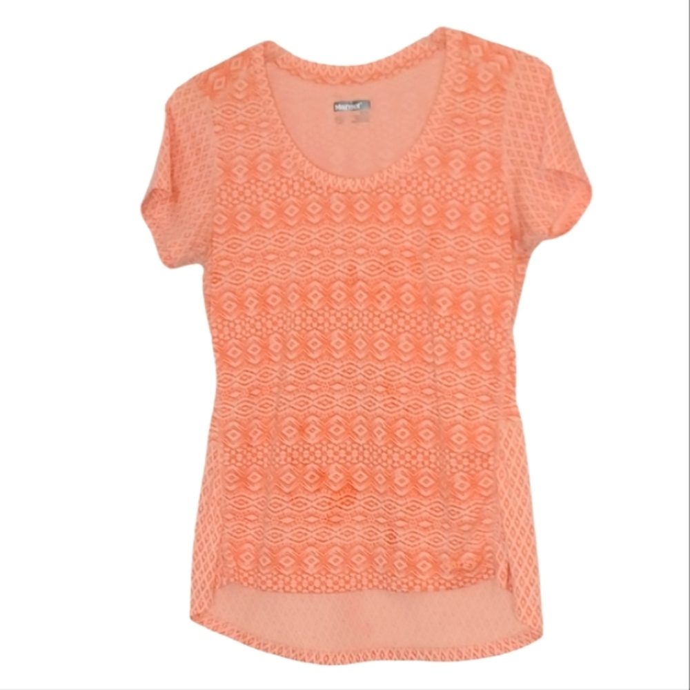Marmot High-Low Active Outdoor Tee Shirt Top Women's Sz Medium Peach
